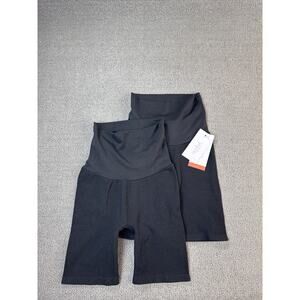 Isabel Maternity by Ingrid + Isabel Bike Shorts Lot of 2 Seamless Black XS
